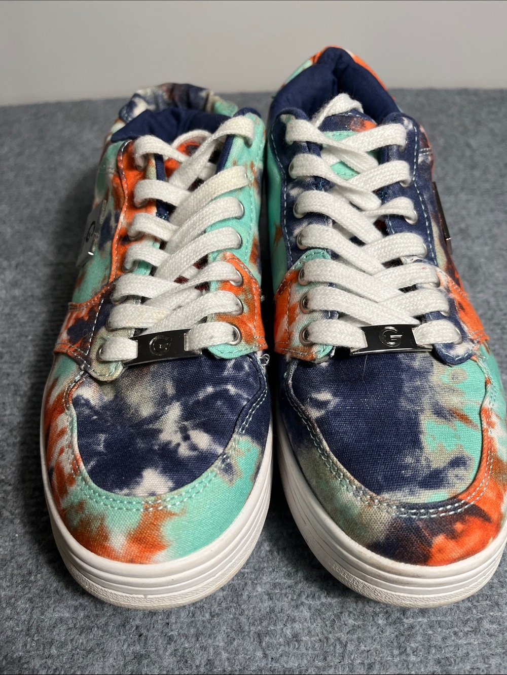 G by Guess Kids Tie-Dye Sneakers - Navy, Teal & Orange